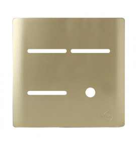 Placa p/ 3 Interruptores + Furo 4x4 - Novara Dourado